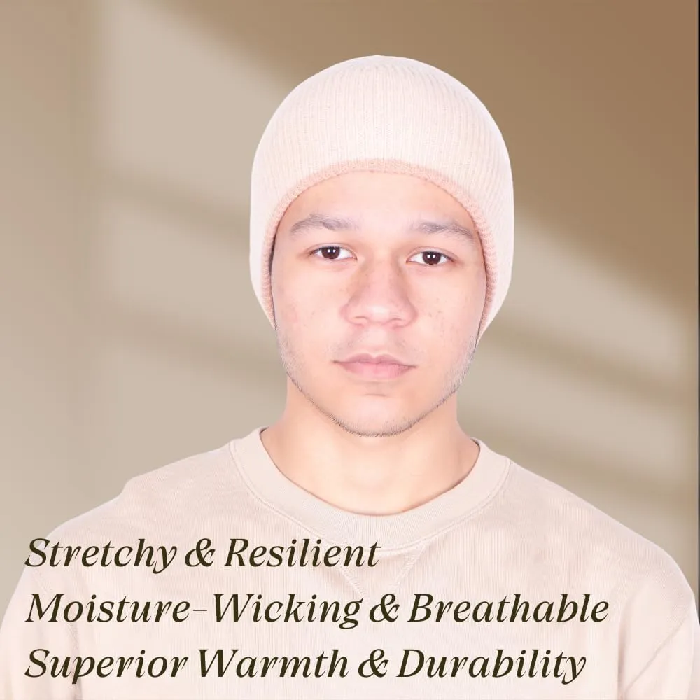 100% Merino Wool Rumi Cap | 2-Layer 2-Tone Hat | Soft Warm Reversible Beanie | from Wool Yarn to Beanie