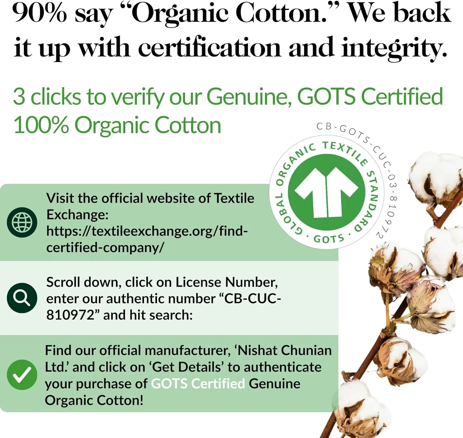 100% Organic Cotton Sheets Queen Size - Luxurious 415 Thread Count, Oeko-Tex Certified, Silky Soft Sateen Weave, Hemstitched Pillowcases, Fitted Sheet with Deep Pockets, Double-Elastic & Corner Straps