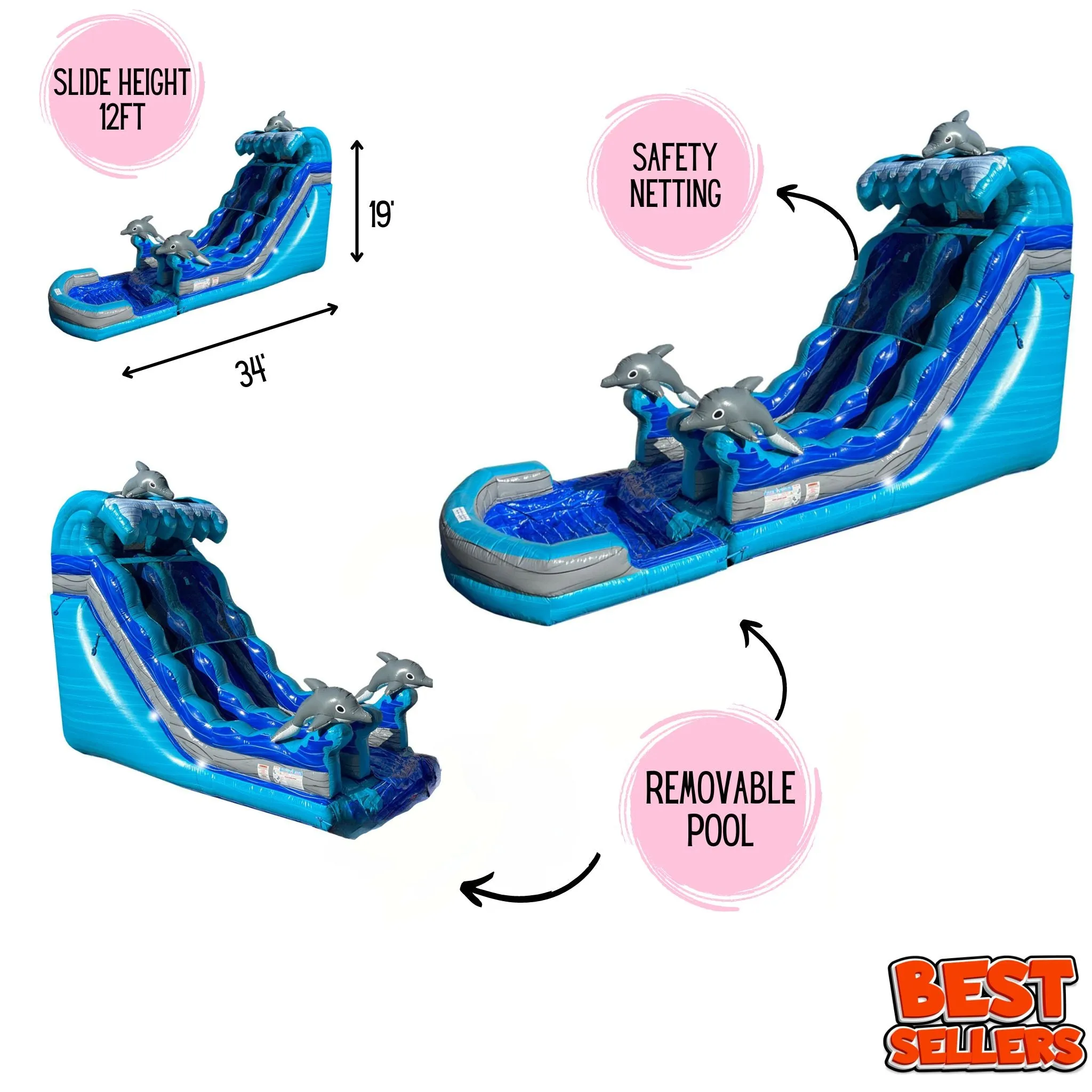 19' Dolphin Wave Wet and Dry Slide