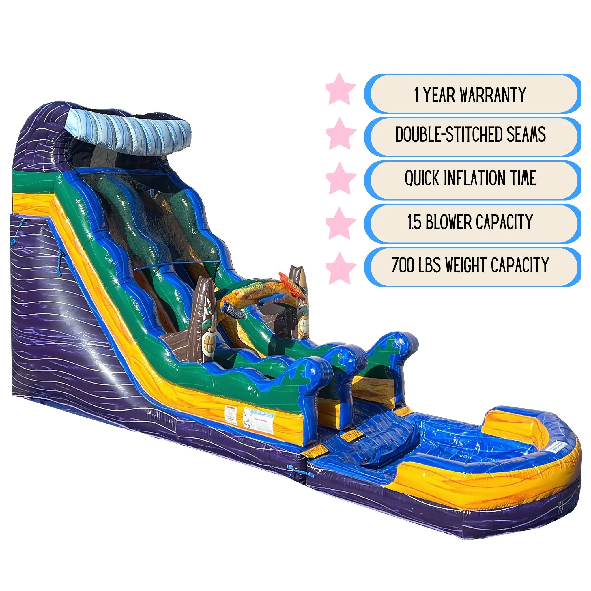 19' Hawaiian Wet/Dry Slide