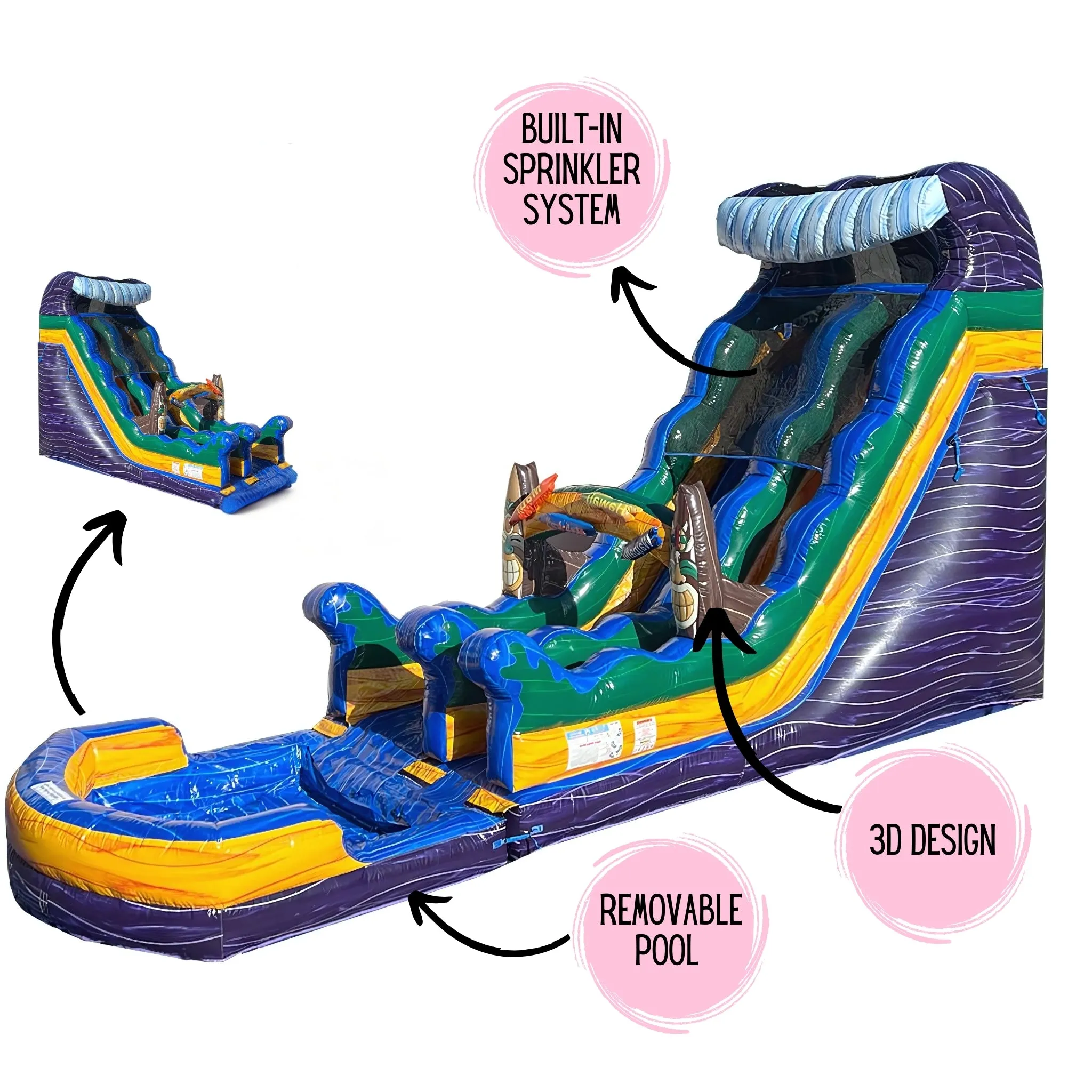 19' Hawaiian Wet/Dry Slide