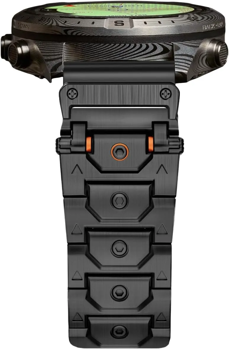 22mm Titan Steel Bands Compatible for Fenix 8 47mm/7/6/5 Band,Quick Fit Rugged Mecha Metal with Folding Clasp for Epix Gen 2 47mm/Forerunner 745/935/945/955/965/45mm Instinct 3/2/MARQ,Men