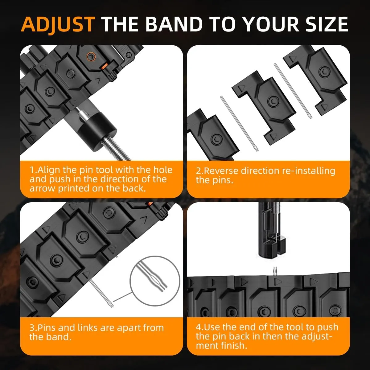 22mm Titan Steel Bands Compatible for Fenix 8 47mm/7/6/5 Band,Quick Fit Rugged Mecha Metal with Folding Clasp for Epix Gen 2 47mm/Forerunner 745/935/945/955/965/45mm Instinct 3/2/MARQ,Men