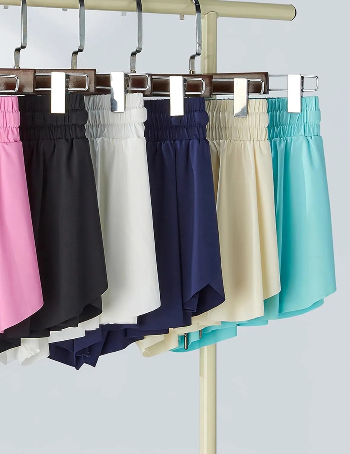 3 Pack Girls Flowy Shorts with Spandex Liner 2-in-1 Youth Butterfly Skirts for Fitness, Running, Sports