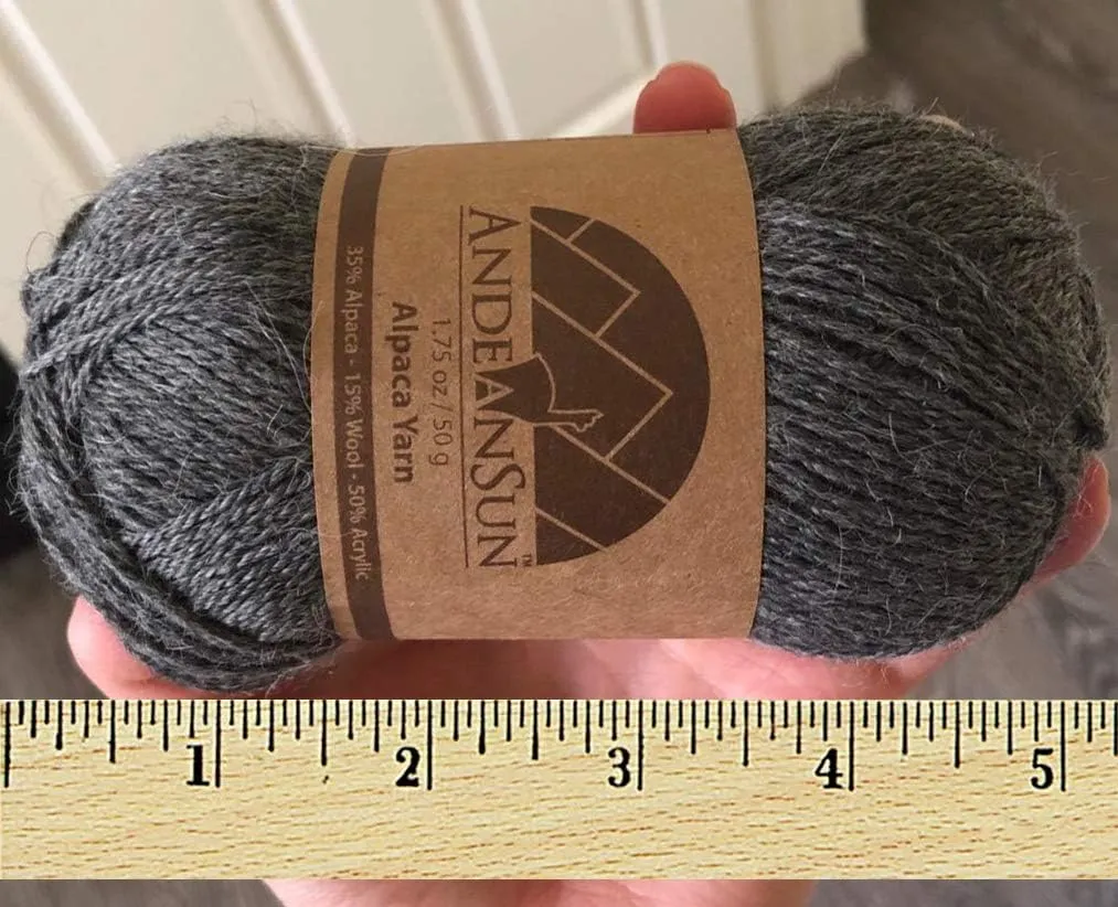 (3 Small Gorgeous Skeins) Alpaca Yarn Blend Umayo [657 Yards Total], #2 Fingering (Rust)