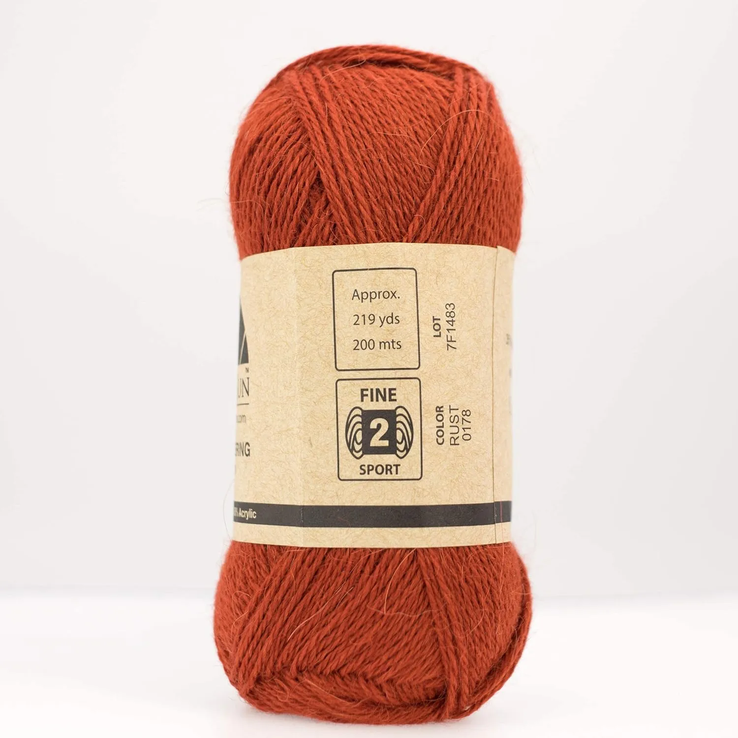 (3 Small Gorgeous Skeins) Alpaca Yarn Blend Umayo [657 Yards Total], #2 Fingering (Rust)