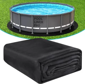 30' Round Thicker Heavy Duty Pool Liner Pad for Above Ground Pool, Pool Padding Underlayment for Pool Bottom, Protects Your Pool Prevents Punctures Weed Barrier Comfortable underfoot