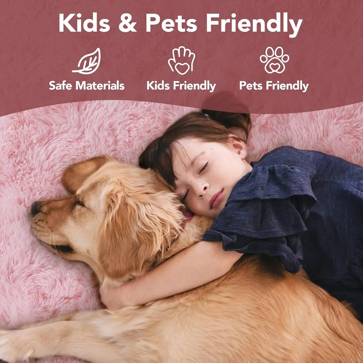 3x5 Pink Rug for Bedroom Girls, Kids Fluffy Carpet for Living Room Shag Fuzzy, Cute Area Rug for Nursery Dorm Room Home Decor