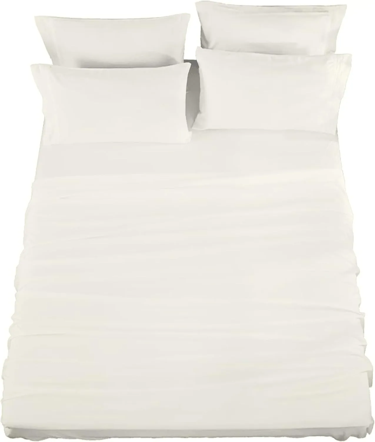 4 Piece Sheet Set, Cotton Rich, 400-Thread Count, White, Queen Sheet Set