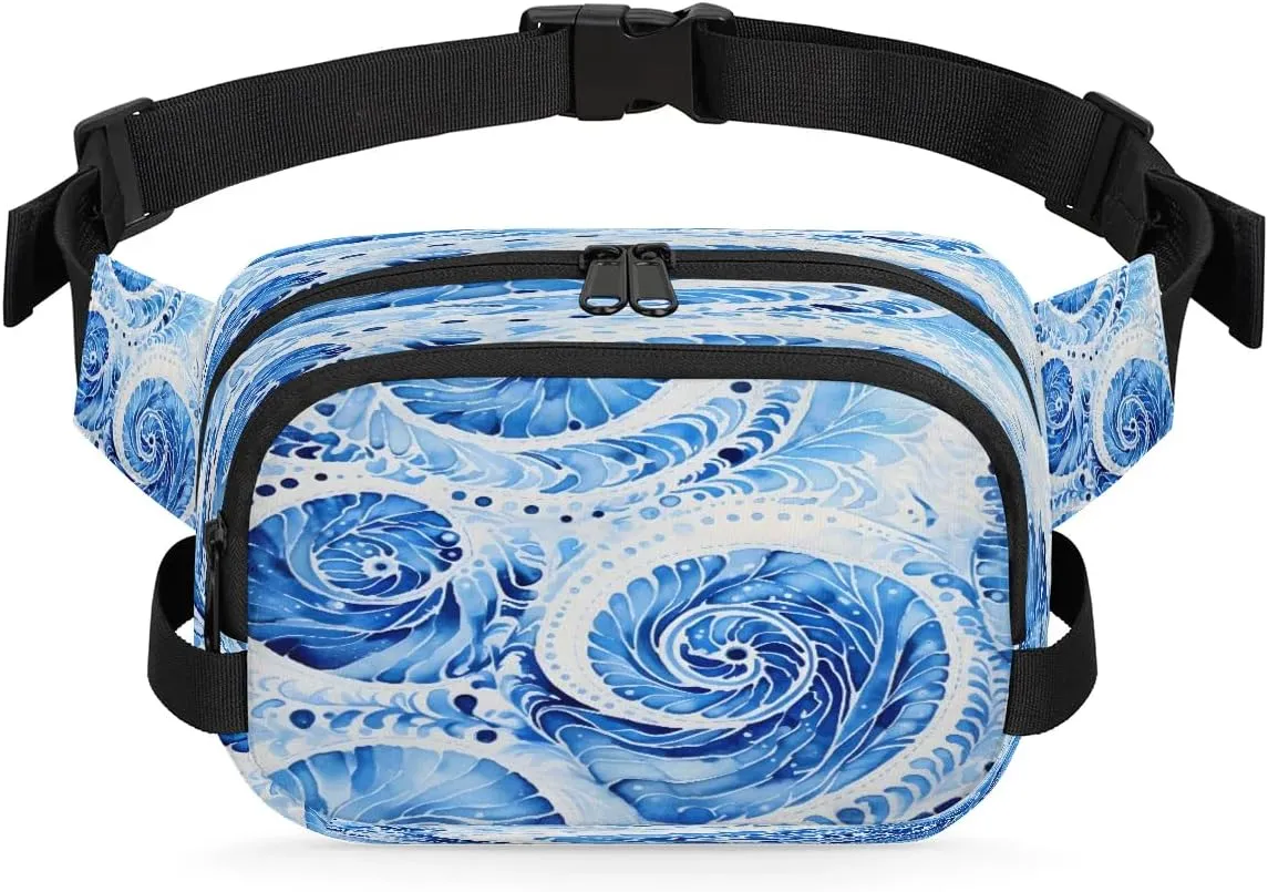 Abstract Beauty Boho Print Fanny Packs for Women Men Waterproof Waist Bag with Adjustable Strap Belt Bag for Travel Running Hiking