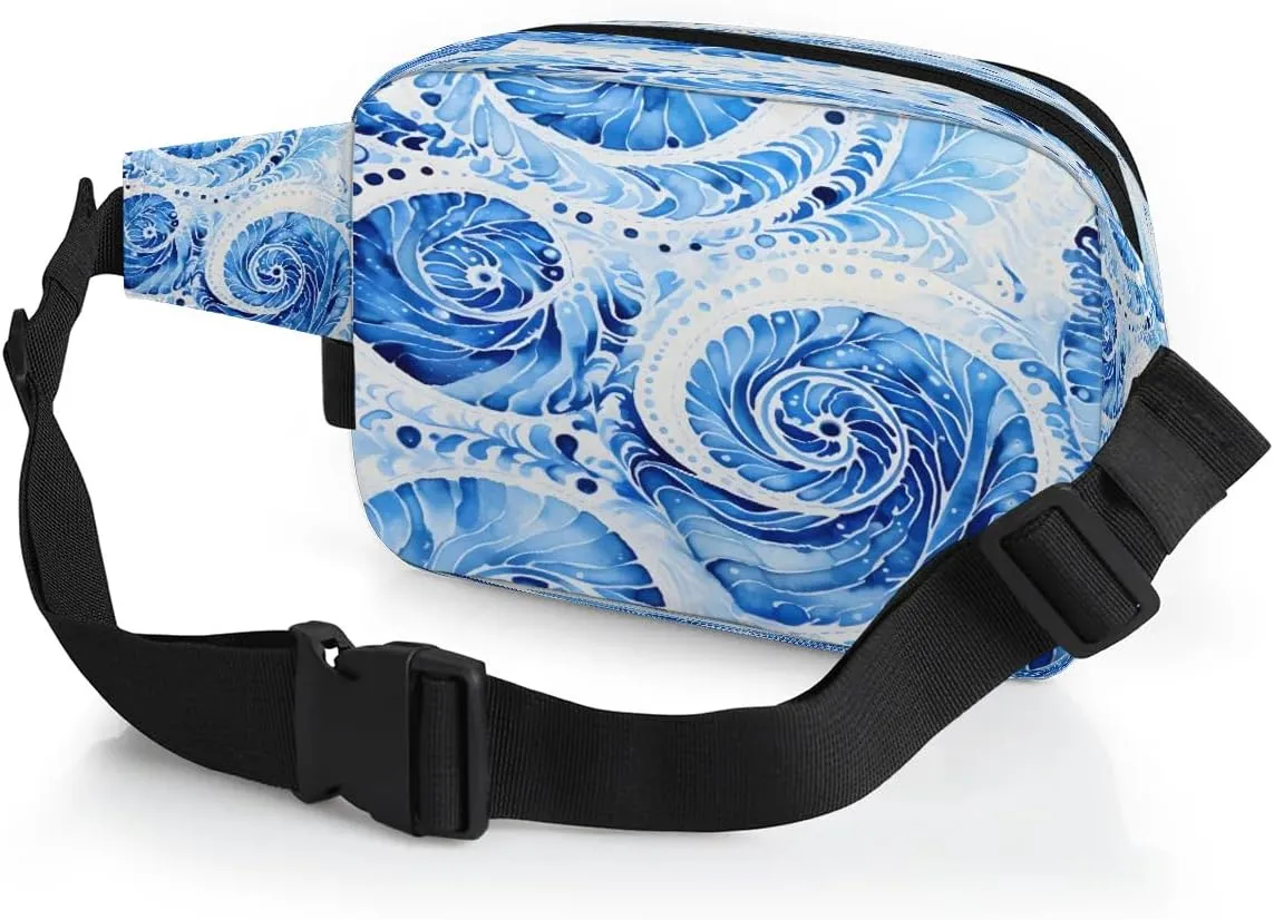 Abstract Beauty Boho Print Fanny Packs for Women Men Waterproof Waist Bag with Adjustable Strap Belt Bag for Travel Running Hiking