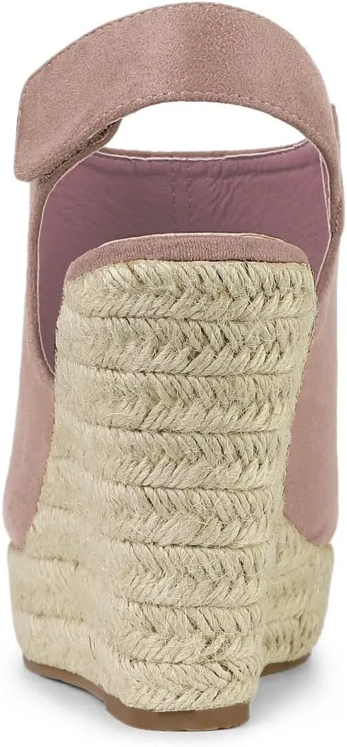 Allegra K Women's Espadrille Platform Heeled Wedges Sandals