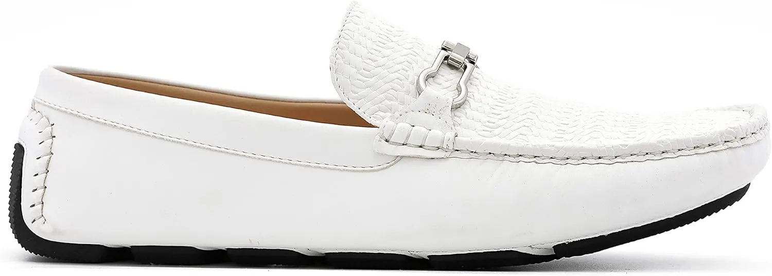 Amali Cola - Driving Moccasins for Men – Mens Slip On Loafers, Moccasins, Slip-on Dress Shoes - Driving Loafers with Matching Color Bit