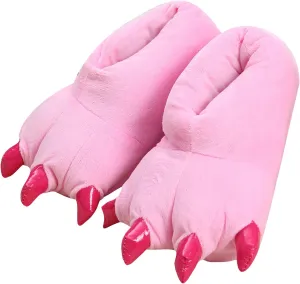Animal paws plush cotton slippers men and women universal soft paws home cotton shoes