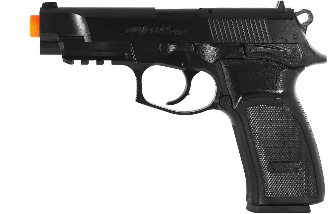 ASG BERSA Thunder 9 Pro CO2 Airsoft Pistol - Black 6mm Semi-Automatic Airsoft Gun with Picatinny Rail and 19 Round Magazine - Non-Blowback