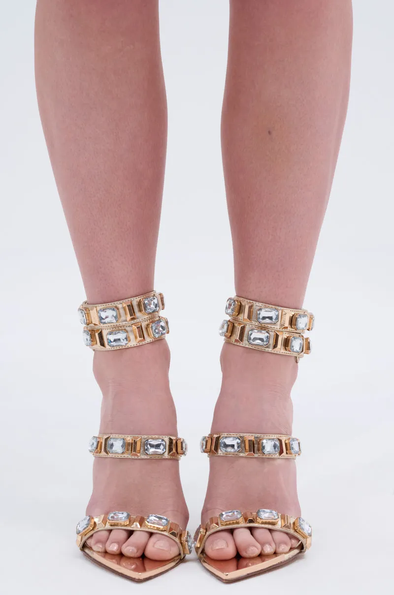 AZALEA WANG JORAH GOLD EMBELLISHED SANDAL