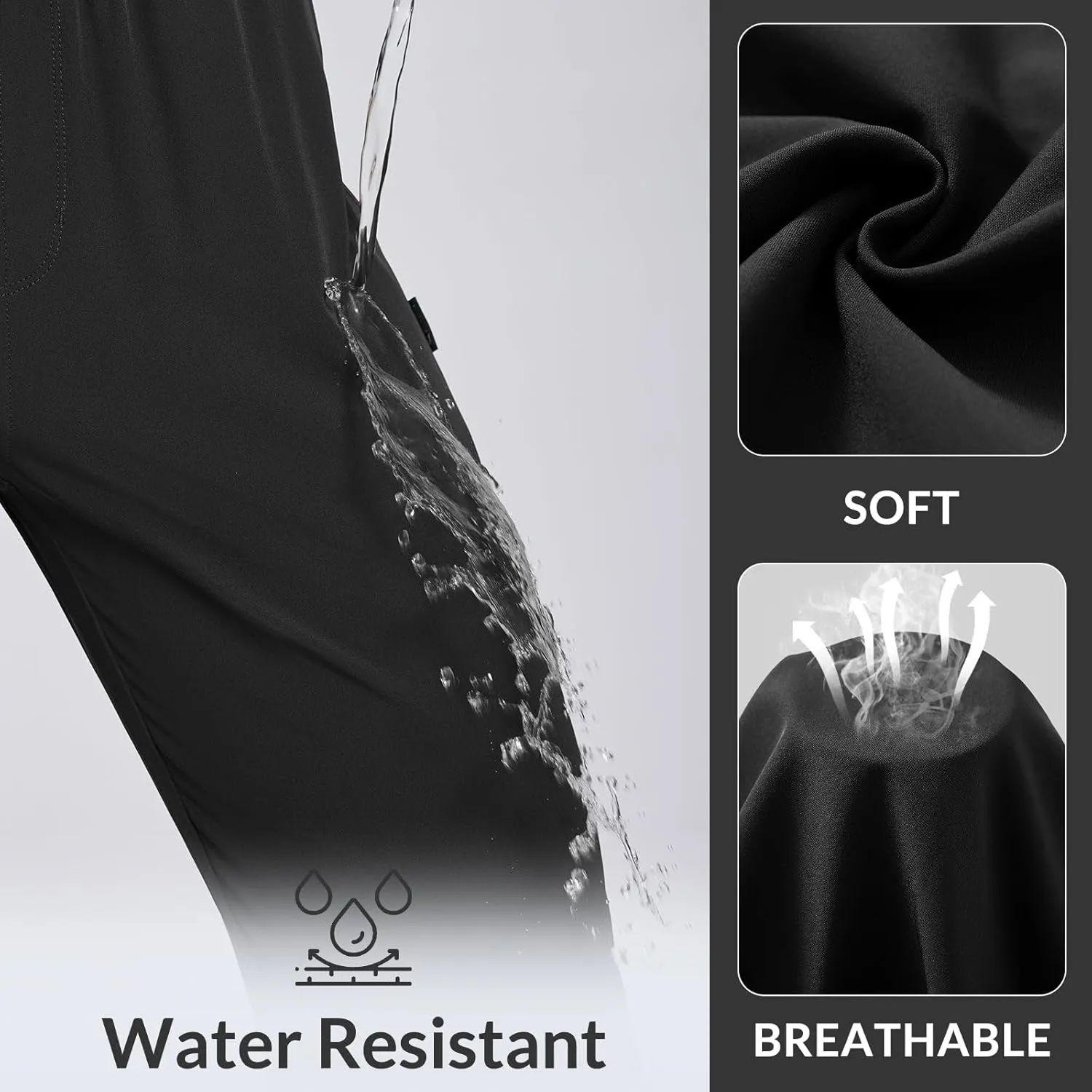 baleaf Women's Hiking Water Resistant Pants UPF Roll Up Convertible Capri Pant Quick Dry Zipper Pockets Travel Fishing
