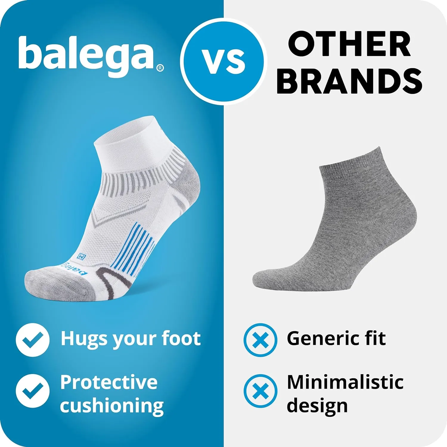 Balega Unisex Adult Enduro Arch Support Performance Crew Athletic Running Socks (1 Pair)