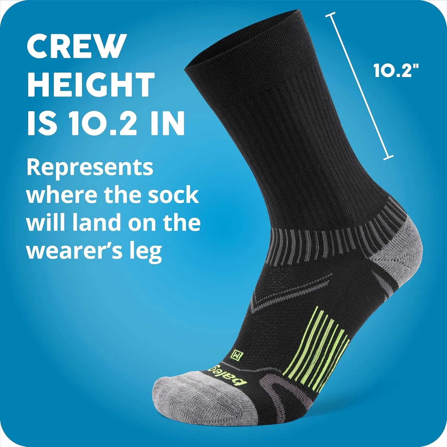 Balega Unisex Adult Enduro Arch Support Performance Crew Athletic Running Socks (1 Pair)