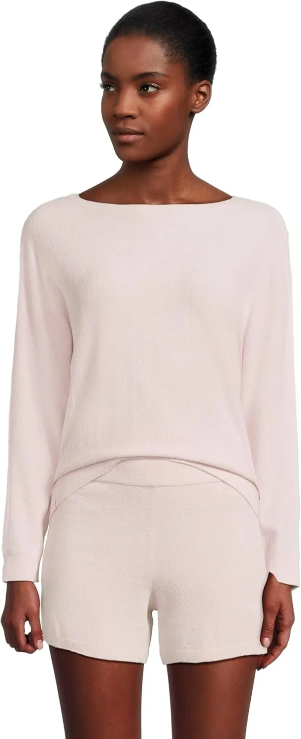 Barefoot Dreams Women's CozyChic Ultra Lite Boatneck Pullover & Short Set