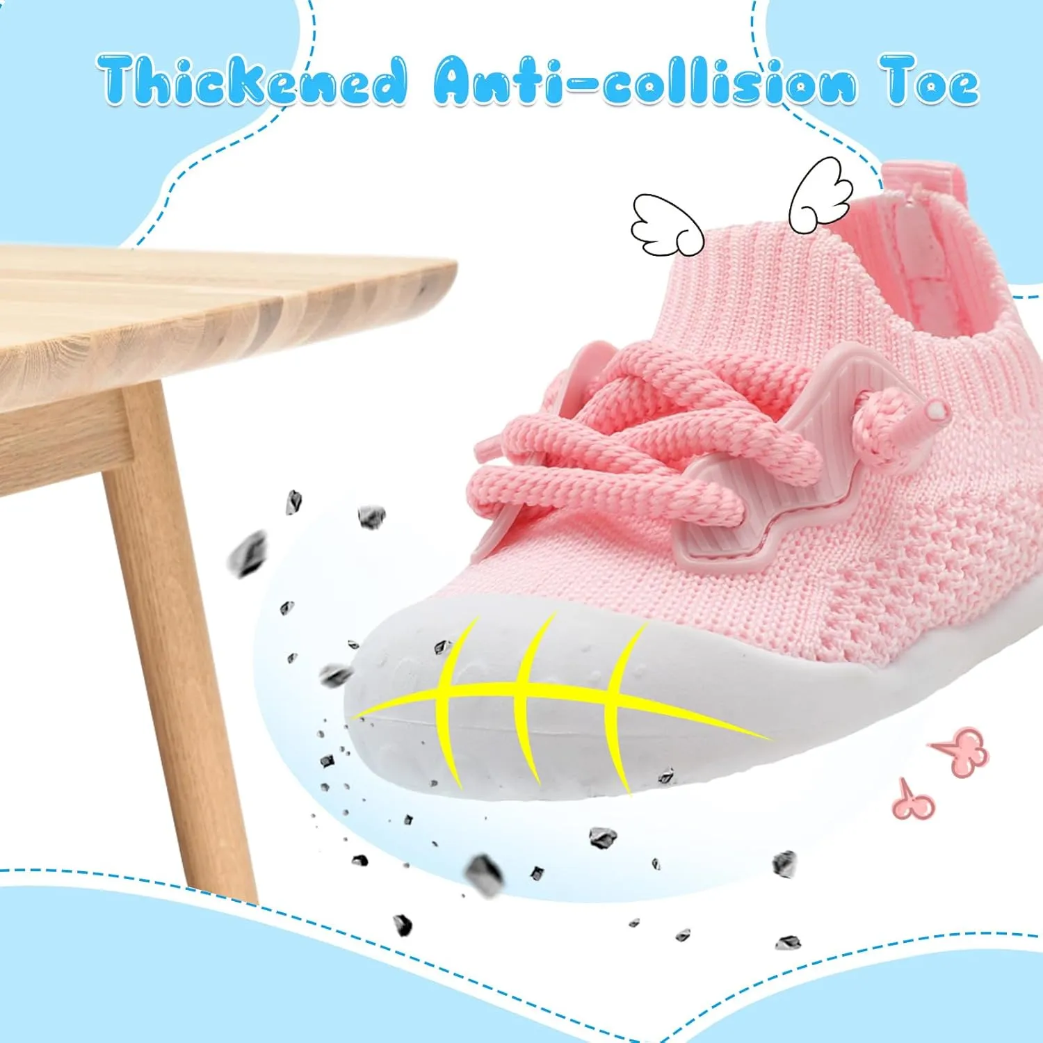 BARERUN Baby Shoes Baby First Walking Shoes Infant Sneakers Wide Barefoot Slip on Soft Sole Boys Girls Crib Shoe Toddler Breathable Lightweight House Socks