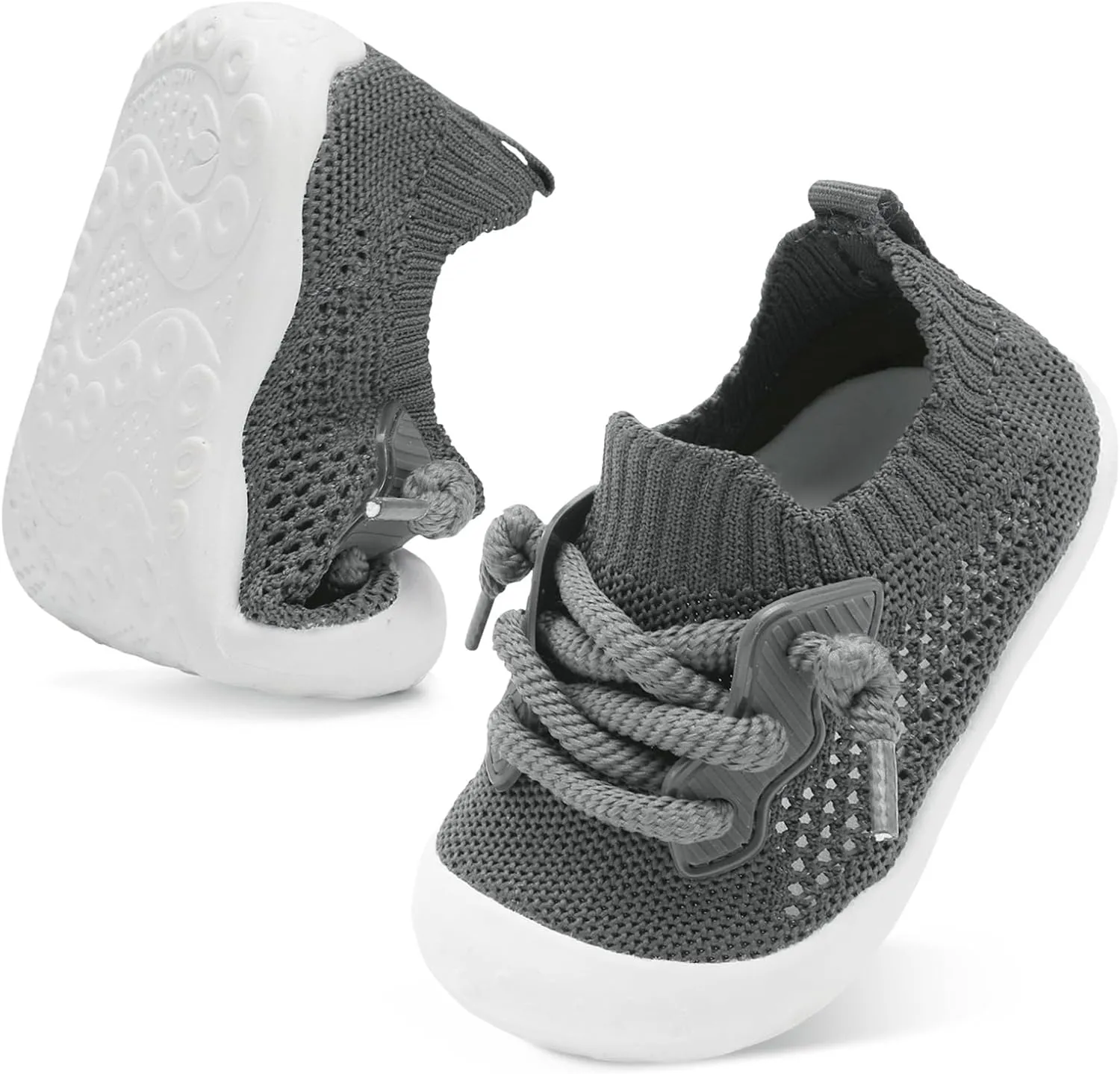 BARERUN Baby Shoes Baby First Walking Shoes Infant Sneakers Wide Barefoot Slip on Soft Sole Boys Girls Crib Shoe Toddler Breathable Lightweight House Socks