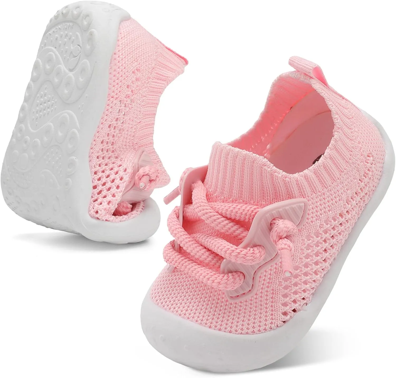 BARERUN Baby Shoes Baby First Walking Shoes Infant Sneakers Wide Barefoot Slip on Soft Sole Boys Girls Crib Shoe Toddler Breathable Lightweight House Socks