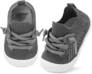 BARERUN Baby Shoes Baby First Walking Shoes Infant Sneakers Wide Barefoot Slip on Soft Sole Boys Girls Crib Shoe Toddler Breathable Lightweight House Socks