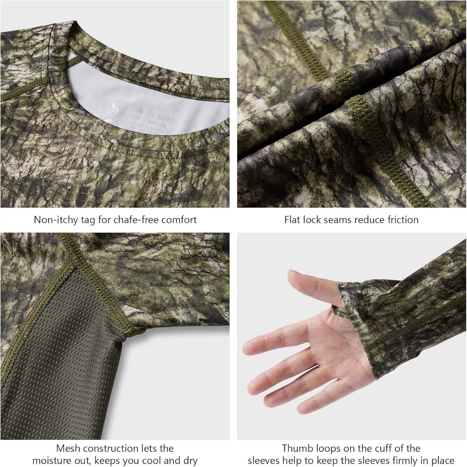 BASSDASH Women’s Camo Hunting Shirt Long Sleeve UPF 50  Sun Protection Performance Tee Fishing Hiking