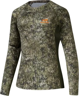 BASSDASH Women’s Camo Hunting Shirt Long Sleeve UPF 50  Sun Protection Performance Tee Fishing Hiking