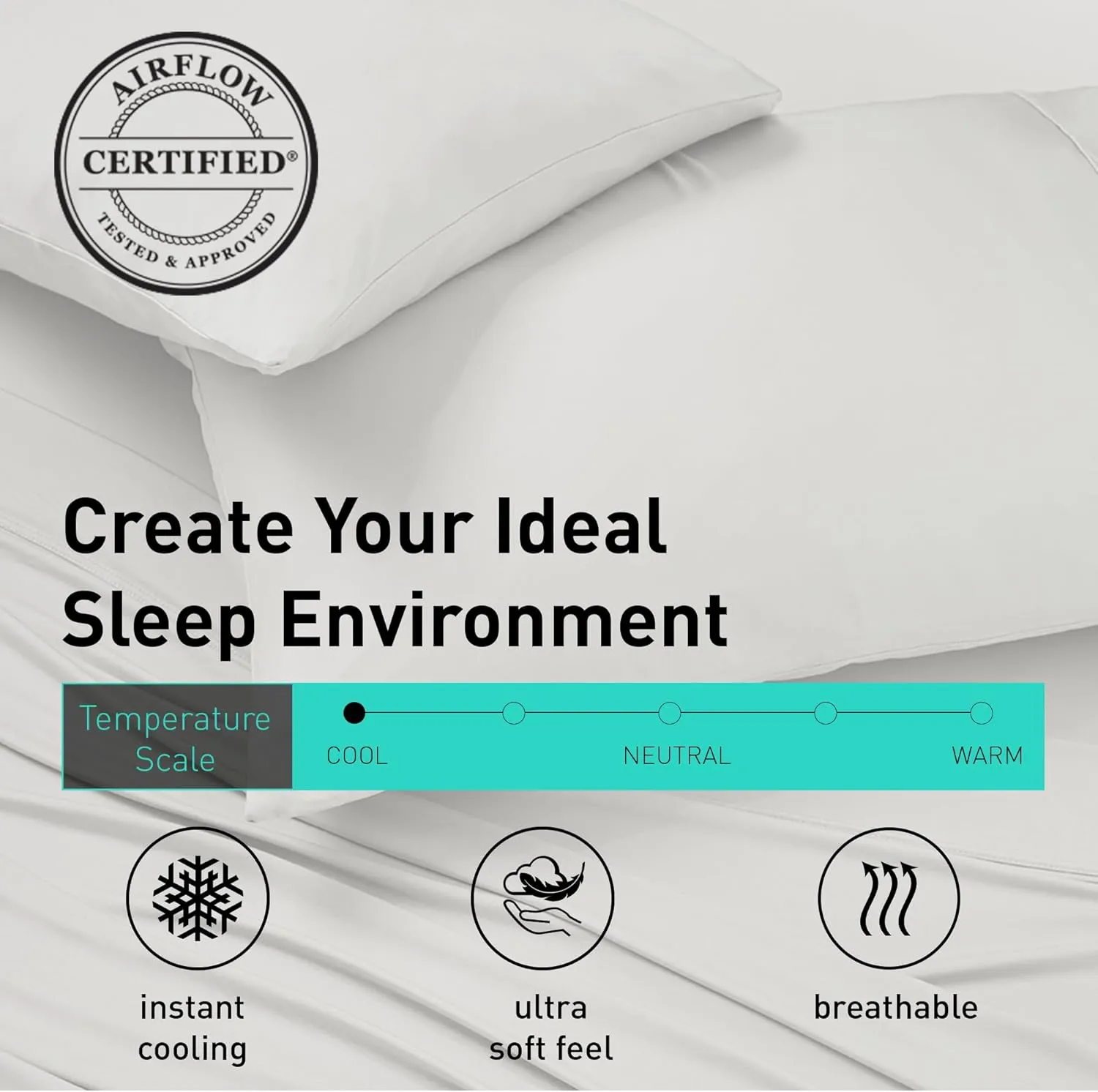 Bedgear Ver-Tex Sheet Set - Instant Cooling Bed Sheets with an Ultra-Soft Feel and Powerband for Secure Fit - Includes Fitted Sheet, Flat Sheet, and 2 Pillowcase - King/California King, Bright White