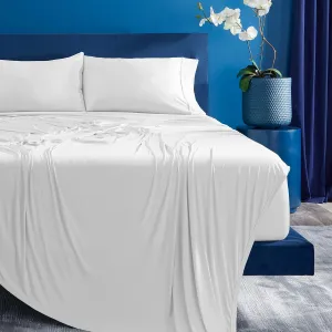 Bedgear Ver-Tex Sheet Set - Instant Cooling Bed Sheets with an Ultra-Soft Feel and Powerband for Secure Fit - Includes Fitted Sheet, Flat Sheet, and 2 Pillowcase - King/California King, Bright White