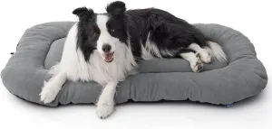 Bedsure Washable Dog Crate Pad for Extra Large Dogs, Flat Puppy Kennel Dog Bed for Crate, Ultra Soft Fleece Pet Sleeping Mat with Non-Slip Bottom, Light Grey XL 41"x27"