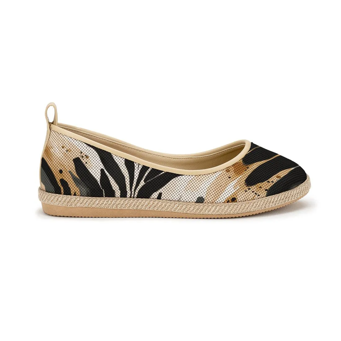 Beige Voyage Round Toe Short Leaf