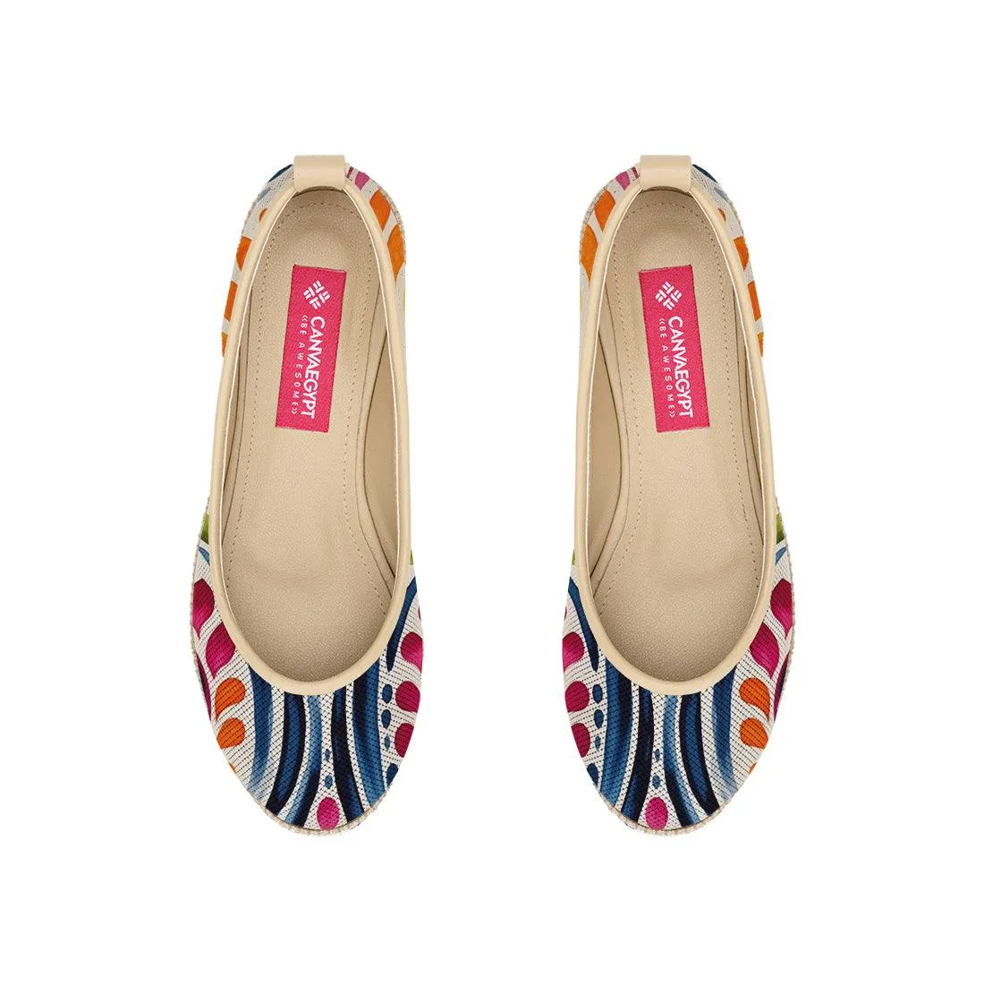 Beige Voyage Round Toe Stipples
