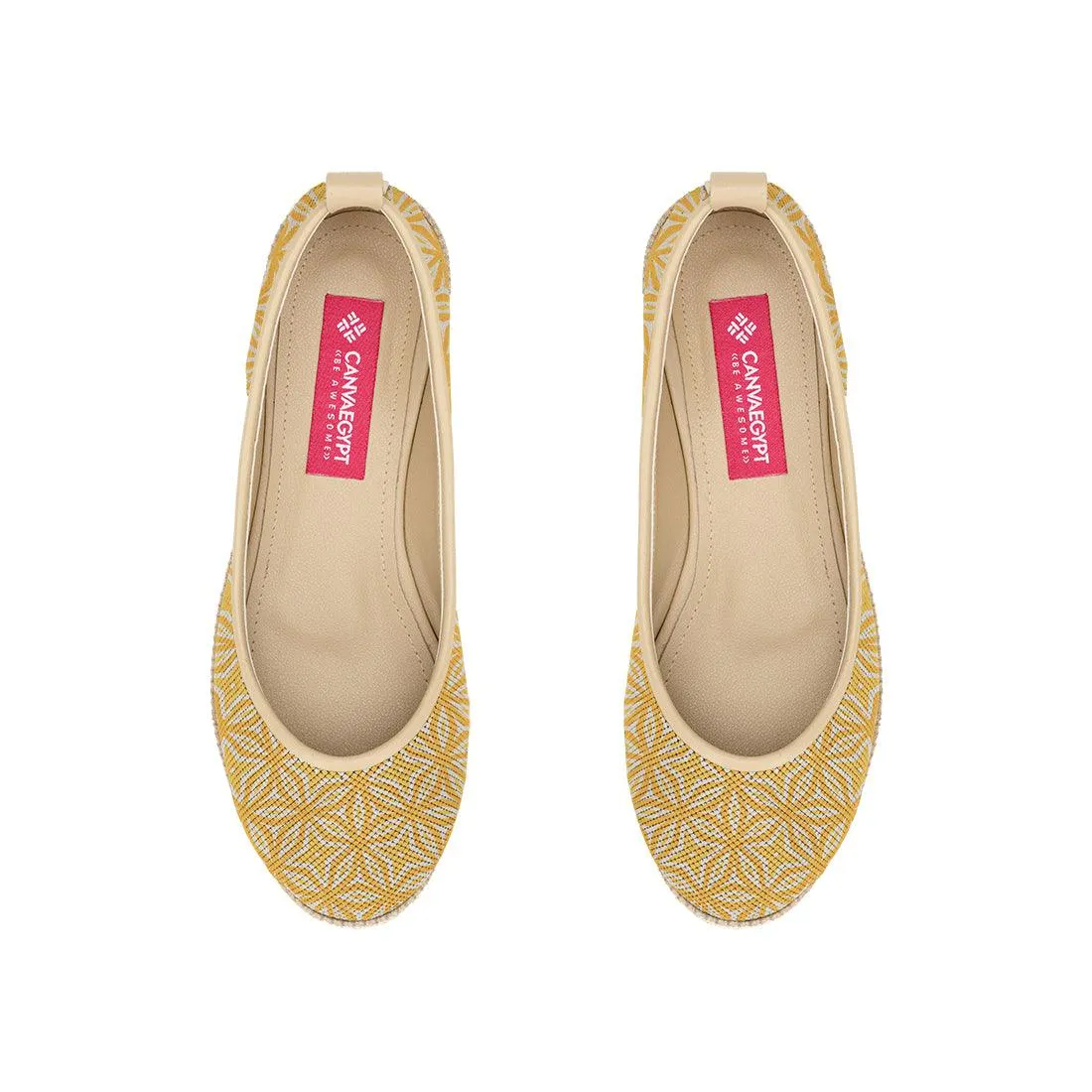 Beige Voyage Round Toe Yellow