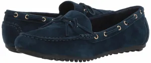 Bella Vita womens Flat Loafer, Navy Suede Leather, 8 X-Wide US