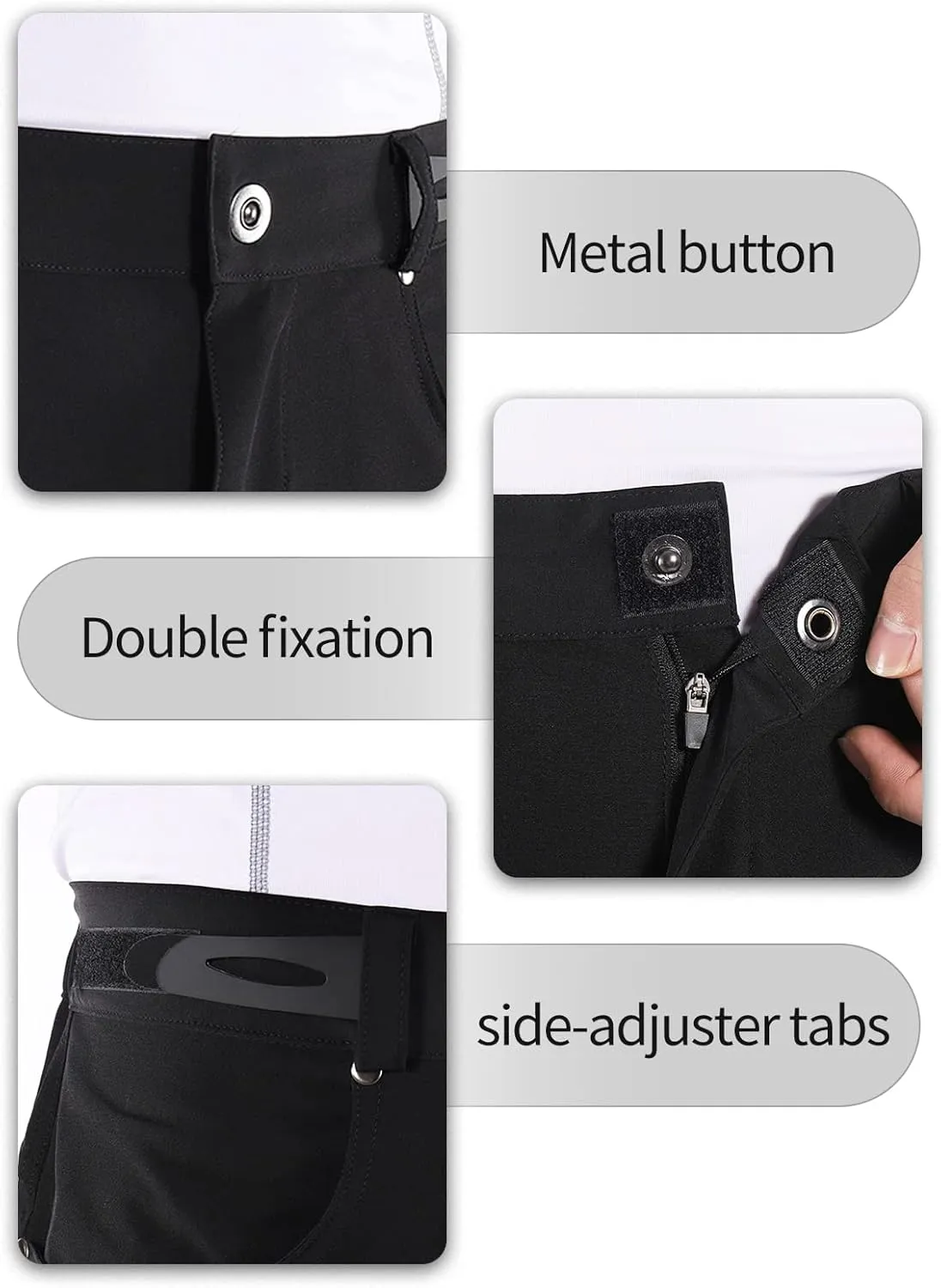 BERGRISAR Men's Cycling Shorts Loose Fit Mountain Bike Shorts with 6 Pockets