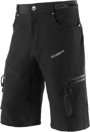 BERGRISAR Men's Cycling Shorts Loose Fit Mountain Bike Shorts with 6 Pockets