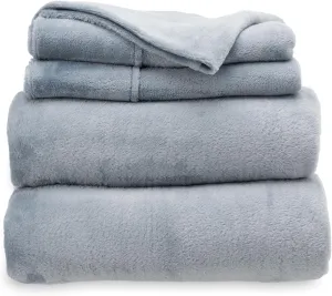 Berkshire Blanket Classic VelvetLoft® Warm Sheet Set, King Size Sheet Set, 4 Piece Velvety Soft Heavyweight Flannel Bedding with Deep Pockcets (King)