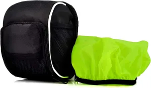 Bike Front Handlebar Bag - Cycling Bicycle Handlebar Front Frame Tube Bag Pouch with Rainproof Cover for Mountain Bike, Road Bike and Scooters
