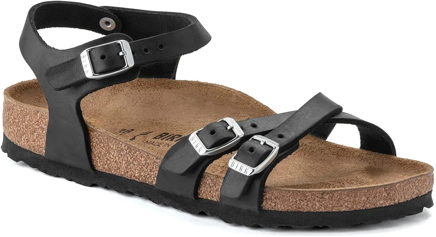 Birkenstock Unisex-Adult Ankle Strap Granada SFB Black Oil LTR