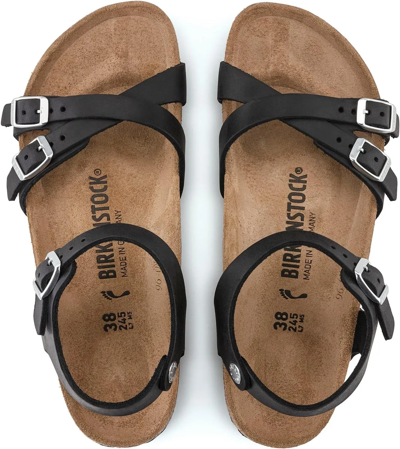 Birkenstock Unisex-Adult Ankle Strap Granada SFB Black Oil LTR