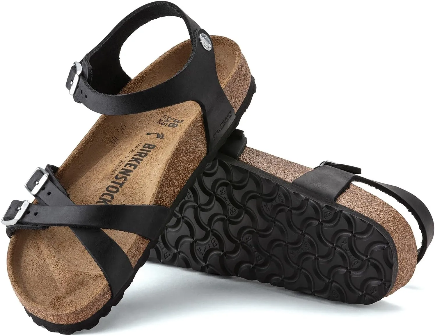 Birkenstock Unisex-Adult Ankle Strap Granada SFB Black Oil LTR