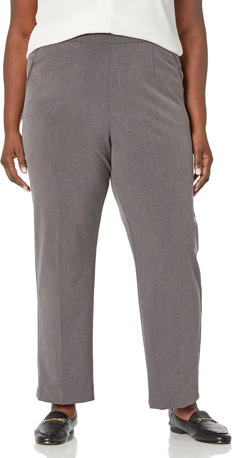 Briggs New York Women's Plus Size Pull on Dress Pant Average & Short Length