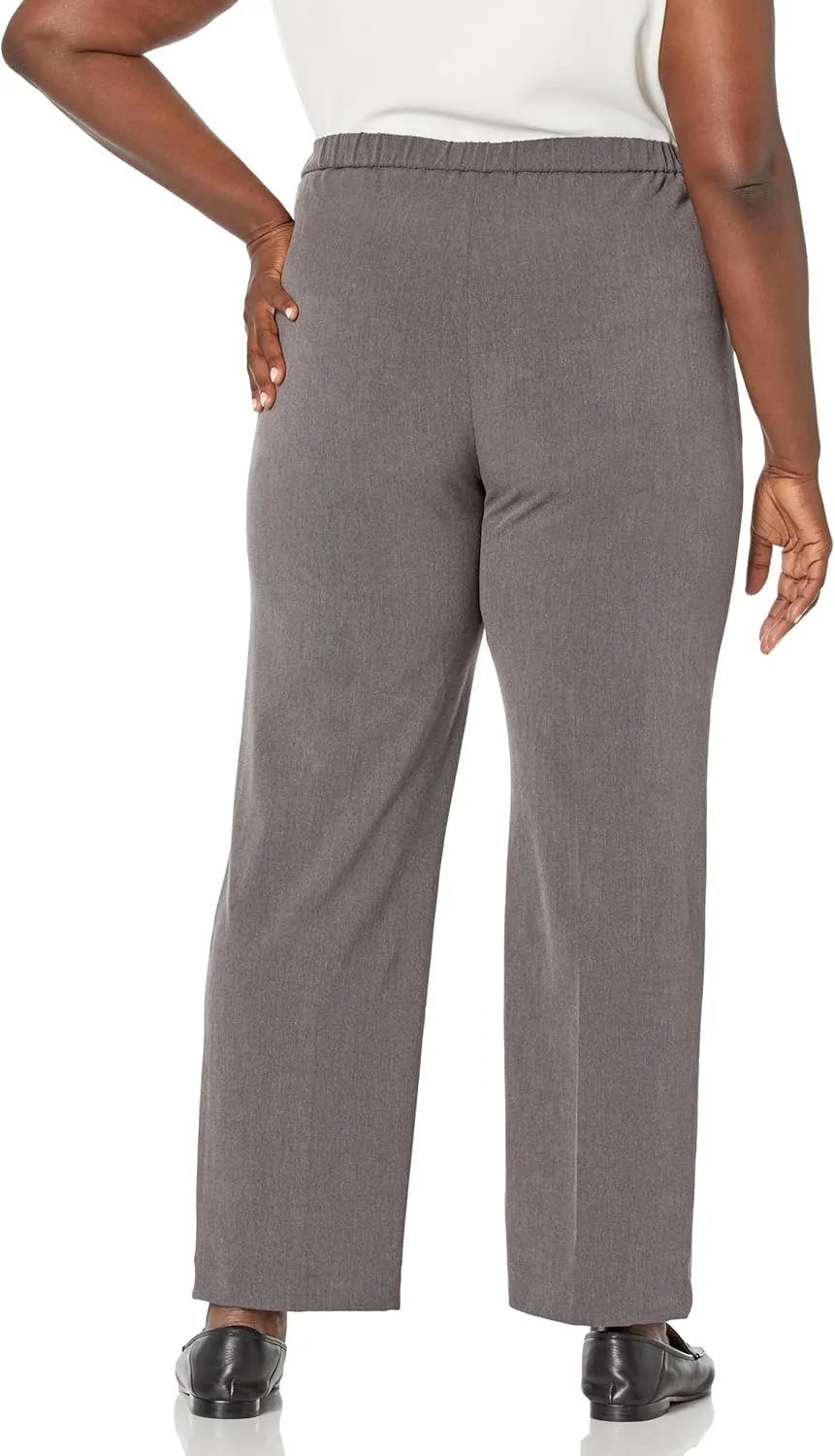 Briggs New York Women's Plus Size Pull on Dress Pant Average & Short Length