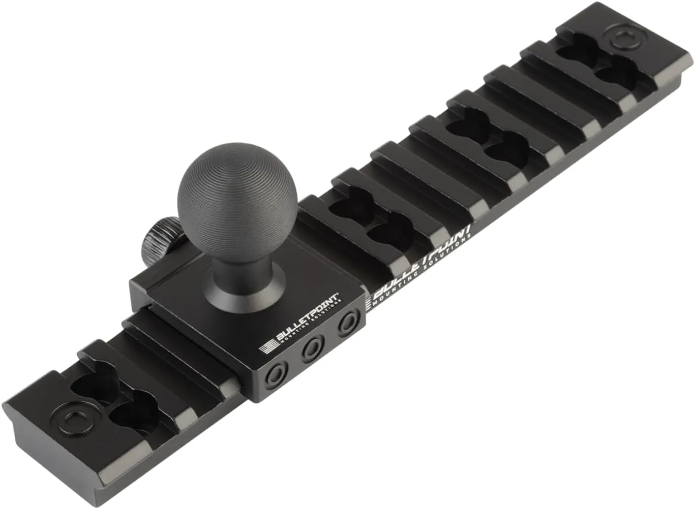 Bulletpoint Mounting Solutions Metal Picatinny-Style Rail Device Mount Attachment with 20mm Ball Mount Add-On Accessory for RubiGrid Dash Mounts (5.8 inch)