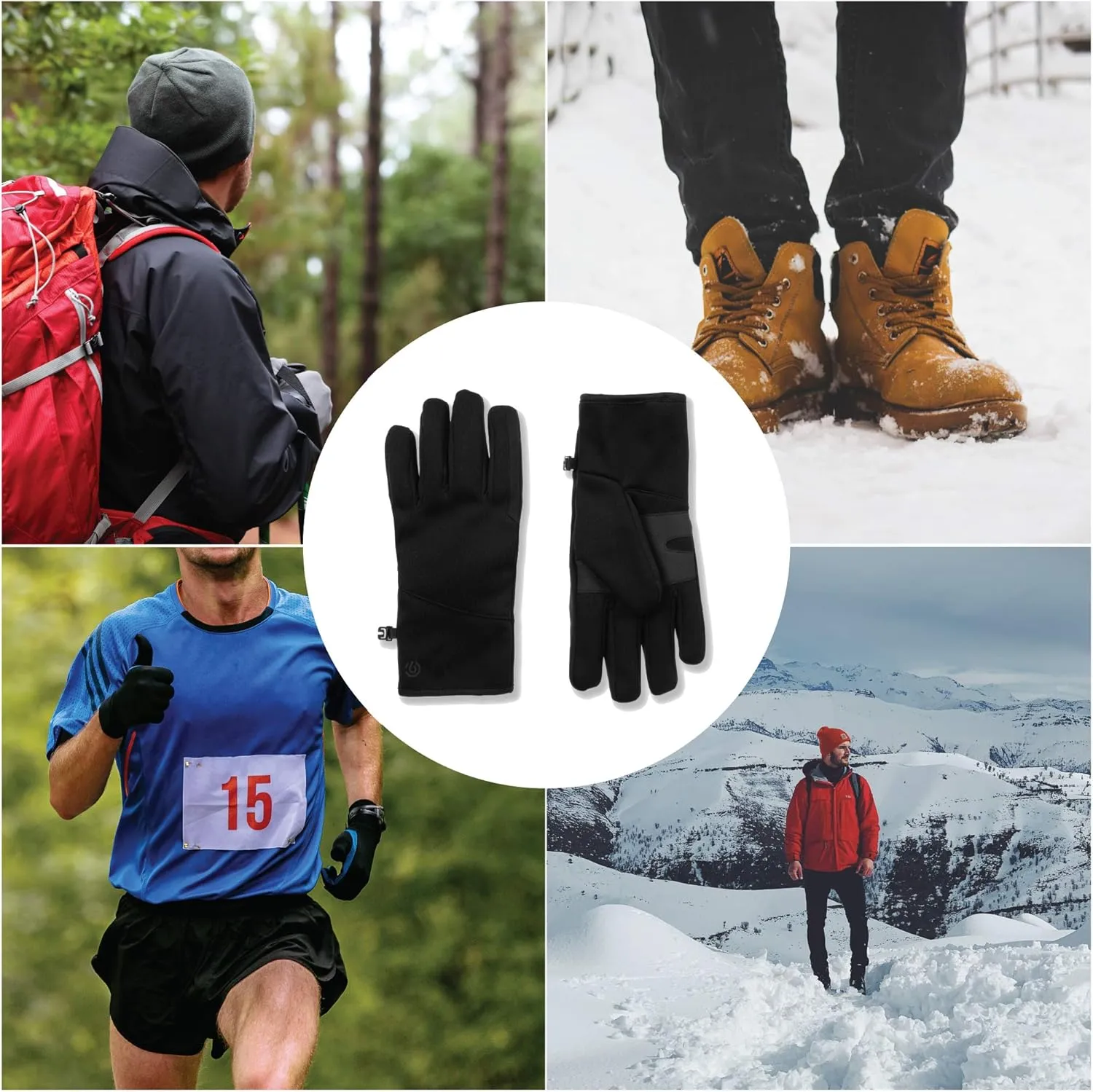 C9 Champion Men's Softshell Glove, Windproof And Water Resistant