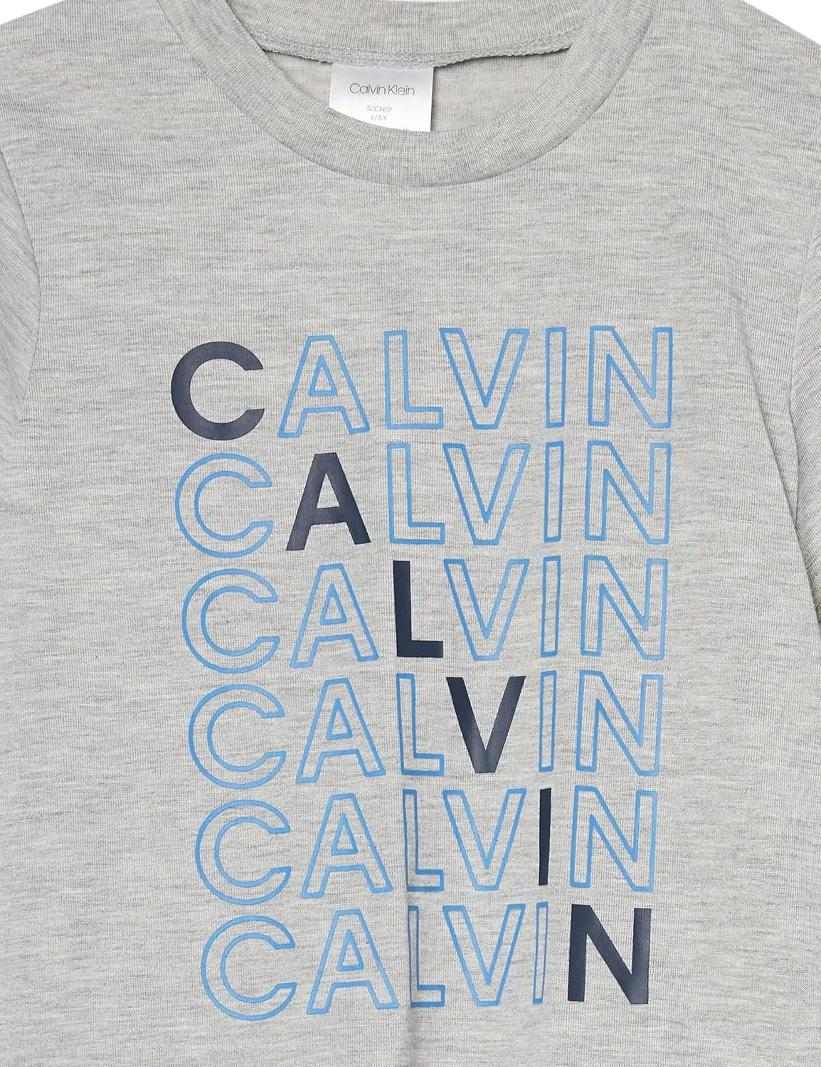 Calvin Klein Boys' Two Piece Sleepwear Top and Bottom Pajama Set