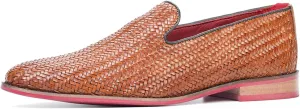 Carlos Santana Gibson Weave Loafer for Men | Calfskin Leather Upper | Ortholite® Footbed & Lightweight Rubber Outsole